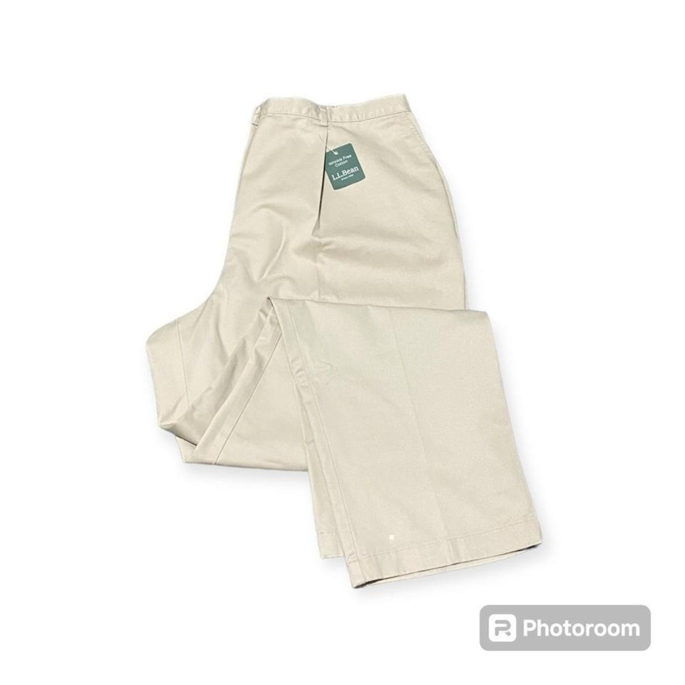 NEW! LLBean Womens Tall Original Fit 22 Regular pull up pants khaki waistband